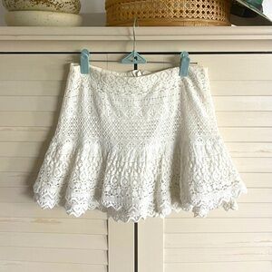 Bohemian skirts Ibiza in white, lace